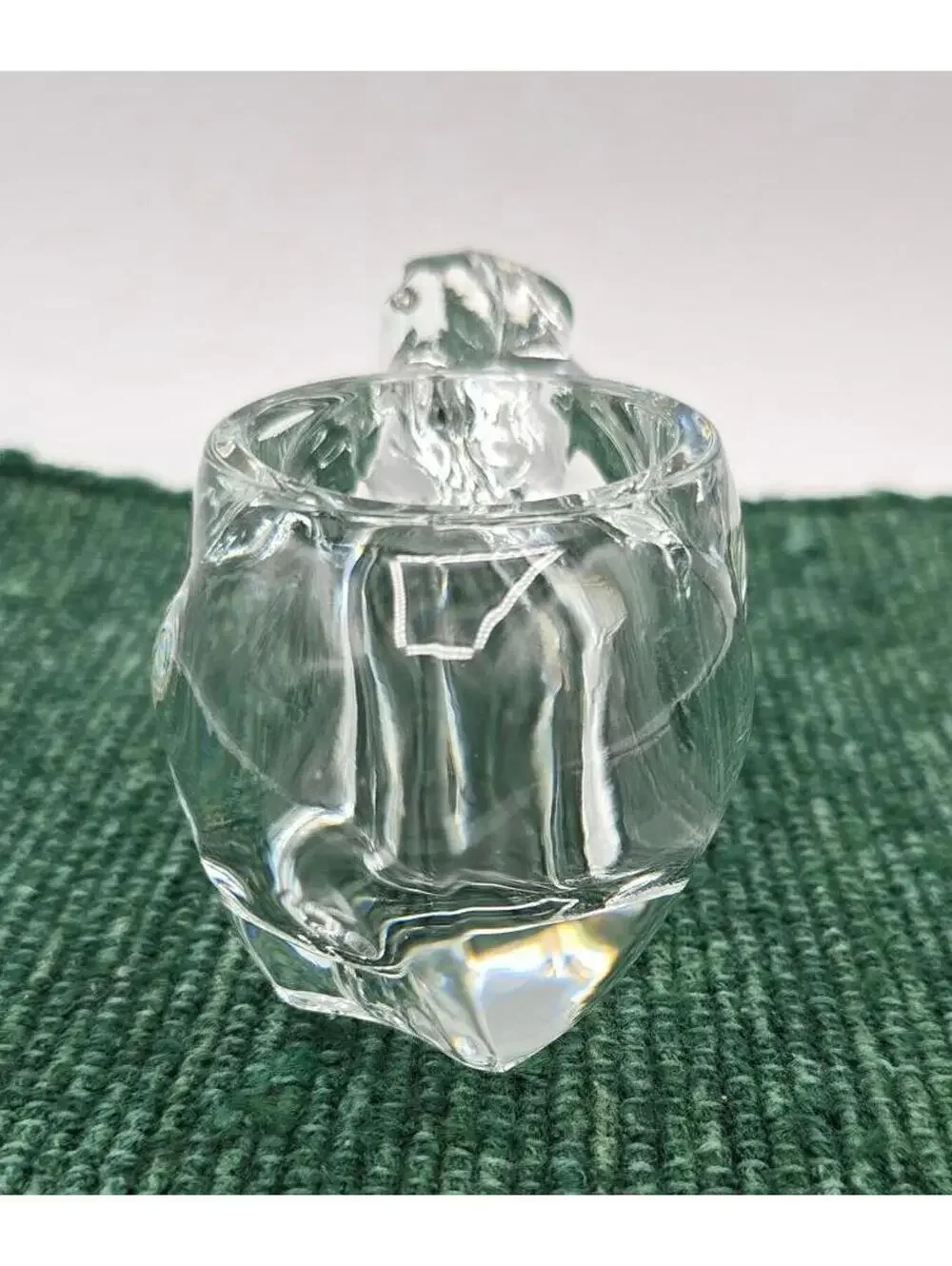 Vintage Indiana Glass Clear Glass Polar Bear Votive Tealight Candle Holder